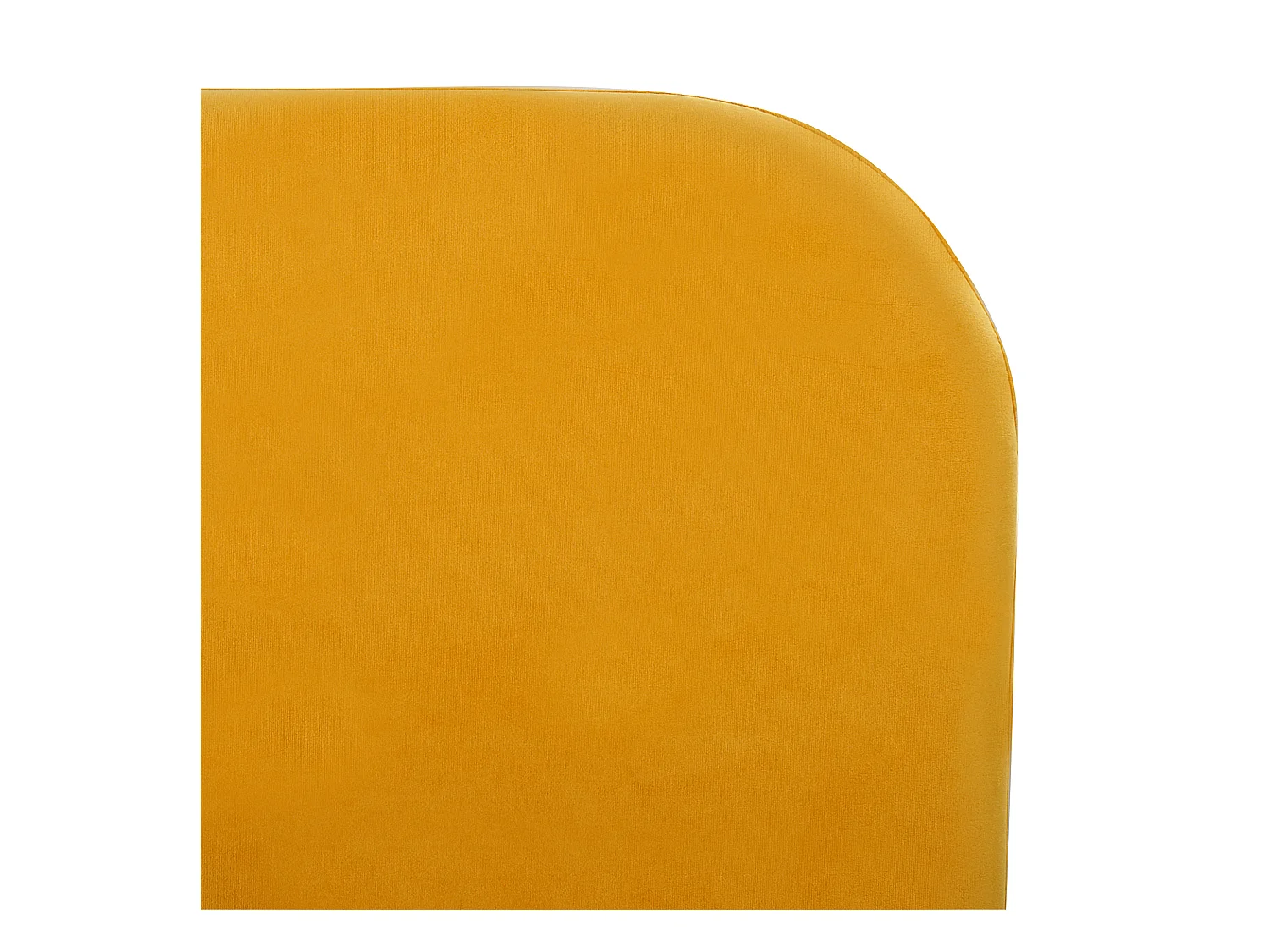 Lit avec sommier Velours FLAYAT 140 x 200 cm Jaune