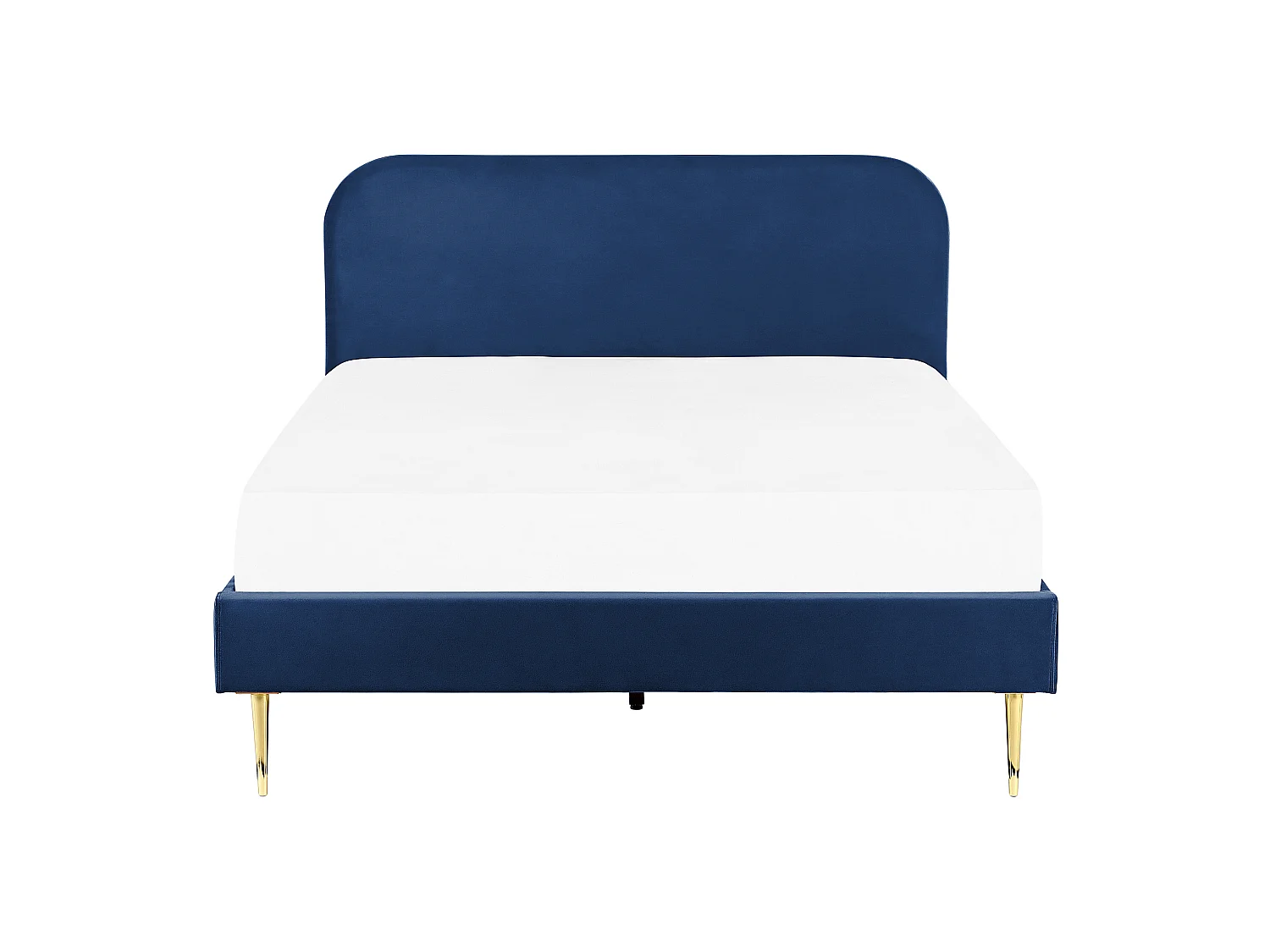Letto Velluto FLAYAT 160 x 200 cm Blu marino