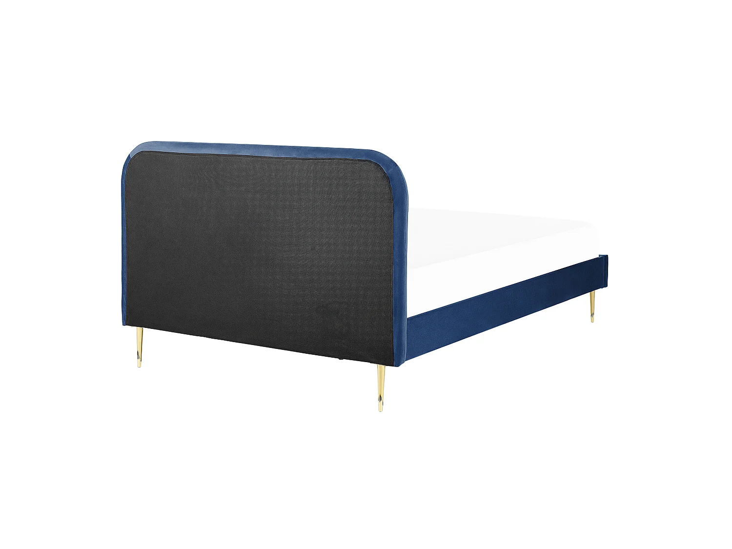Letto Velluto FLAYAT 160 x 200 cm Blu marino