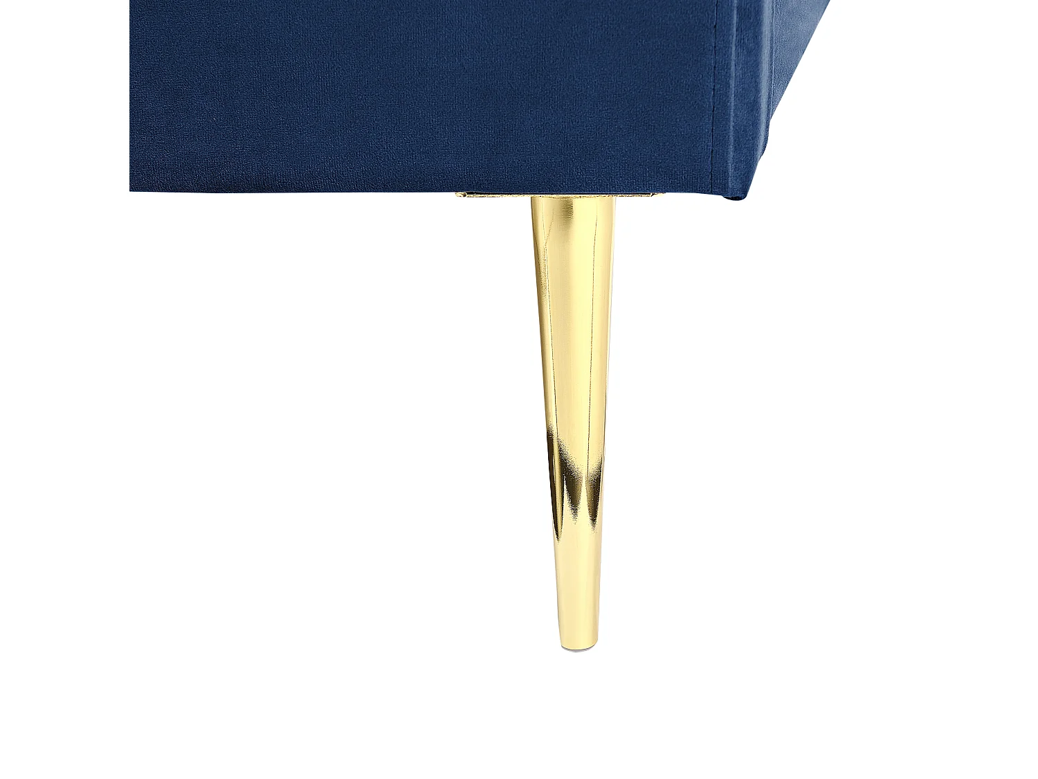 Lit avec sommier Velours FLAYAT 160 x 200 cm Bleu marine