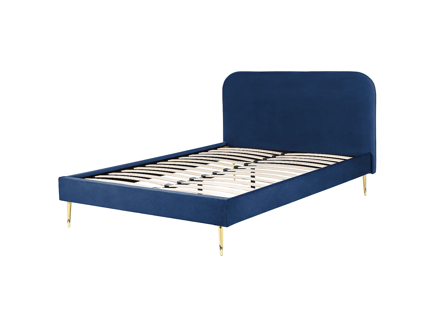 Cama Veludo FLAYAT 160 x 200 cm Azul marinho
