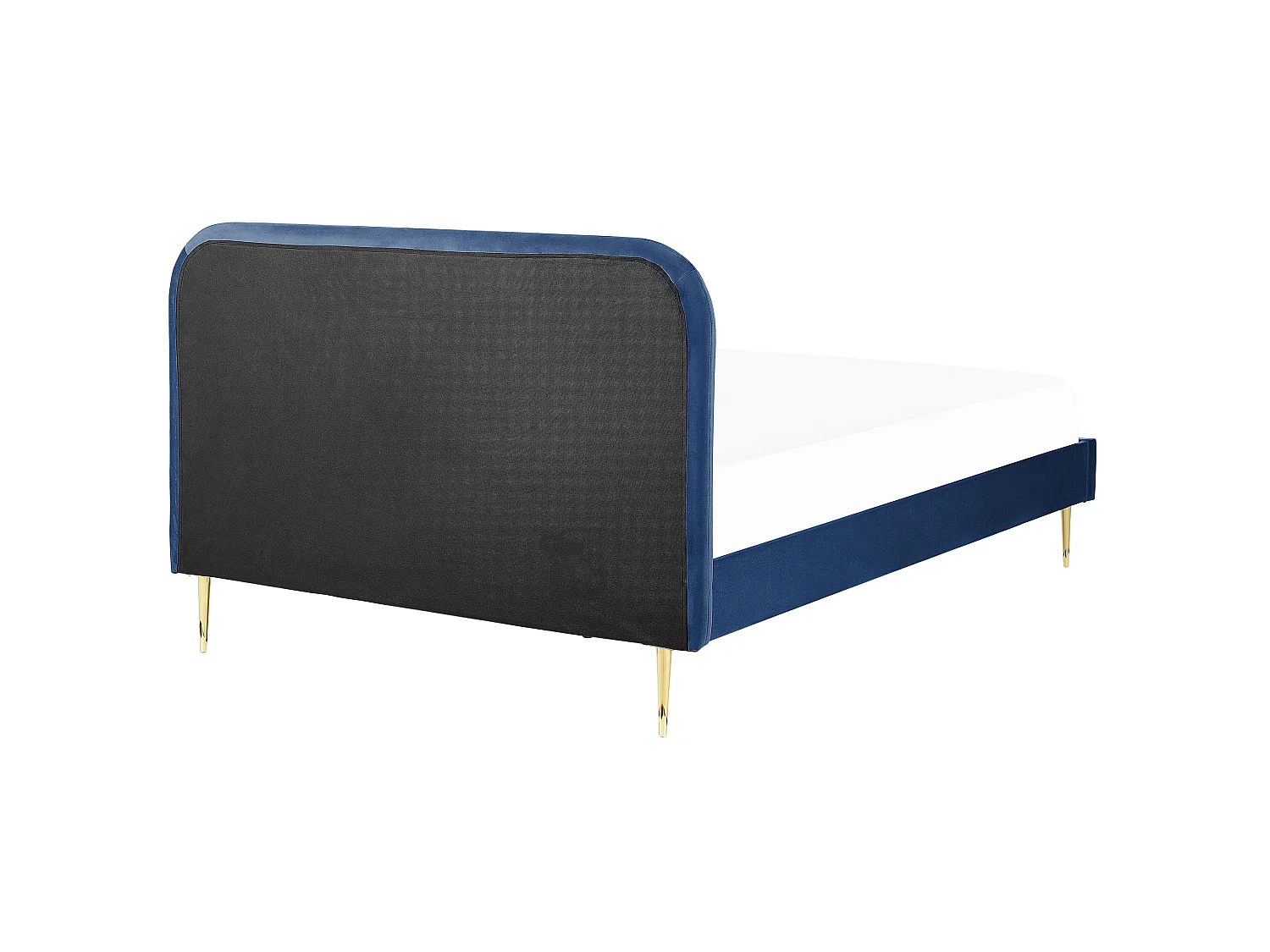 Cama Veludo FLAYAT 160 x 200 cm Azul marinho