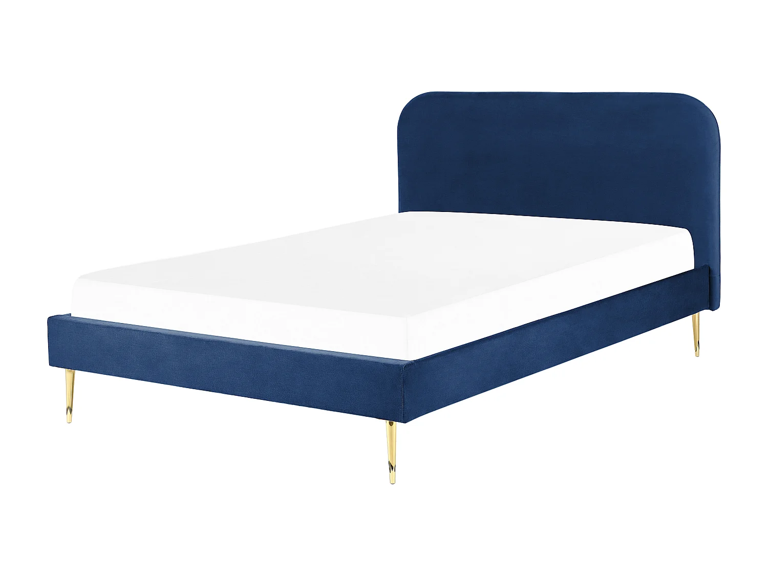 Bed Fluweel FLAYAT 160 x 200 cm Marineblauw