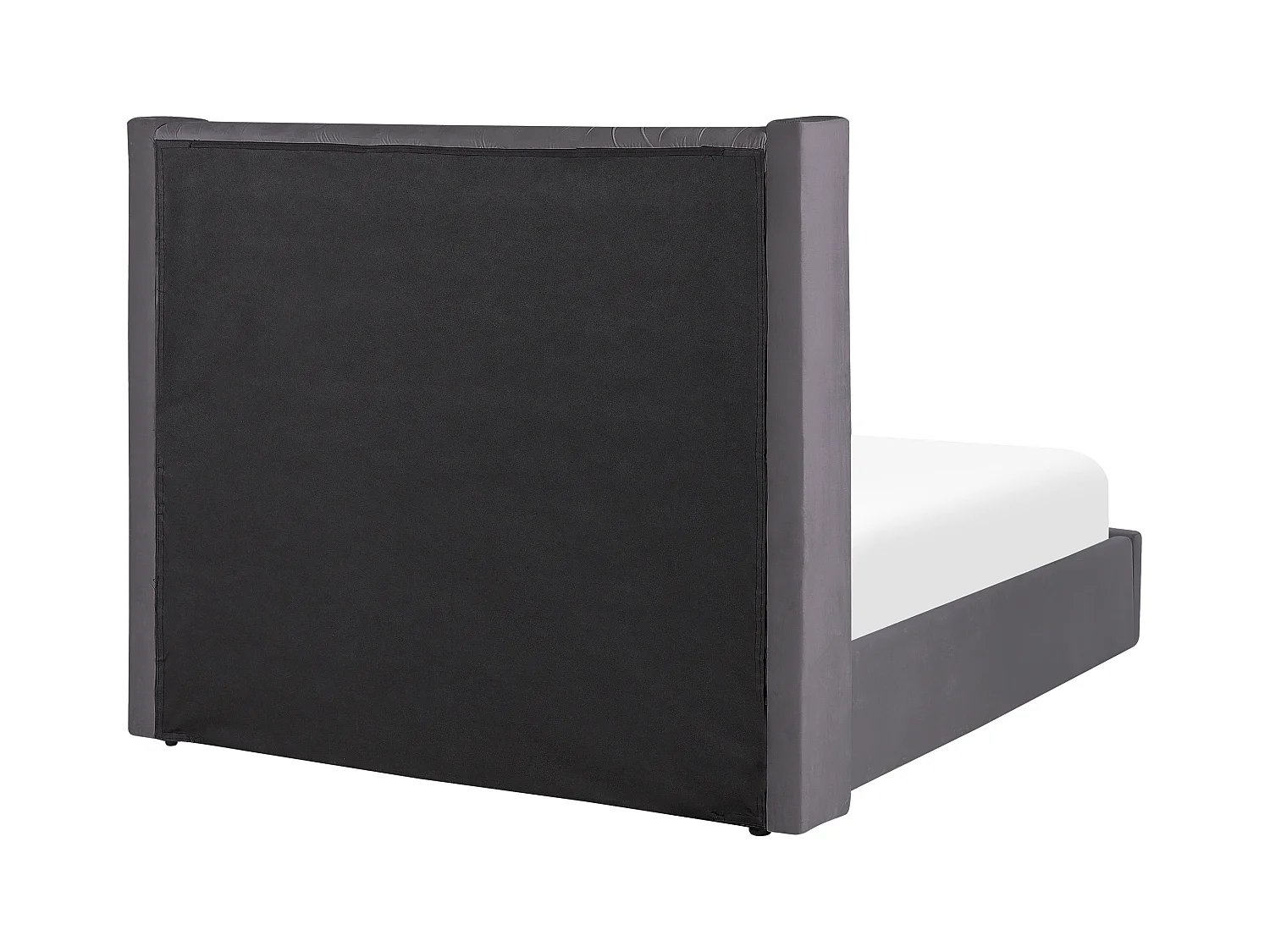 Cama con almacenaje Terciopelo LUBBON 140 x 200 cm Gris