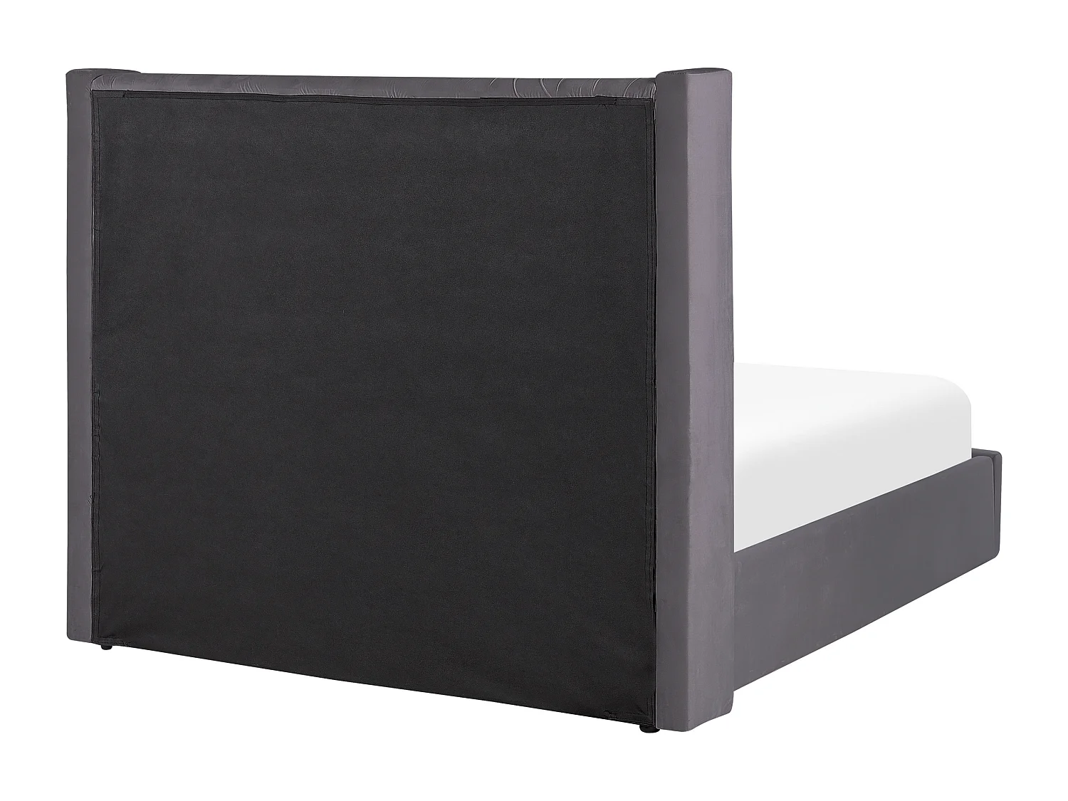 Bed met opbergruimte Fluweel LUBBON 140 x 200 cm Grijs