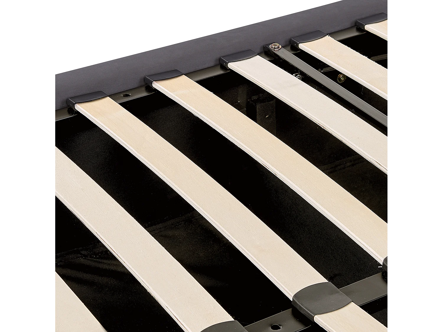 Polsterbett Samtstoff hohes Kopfteil in Grau 140 x 200 cm Bettkasten Lubbon