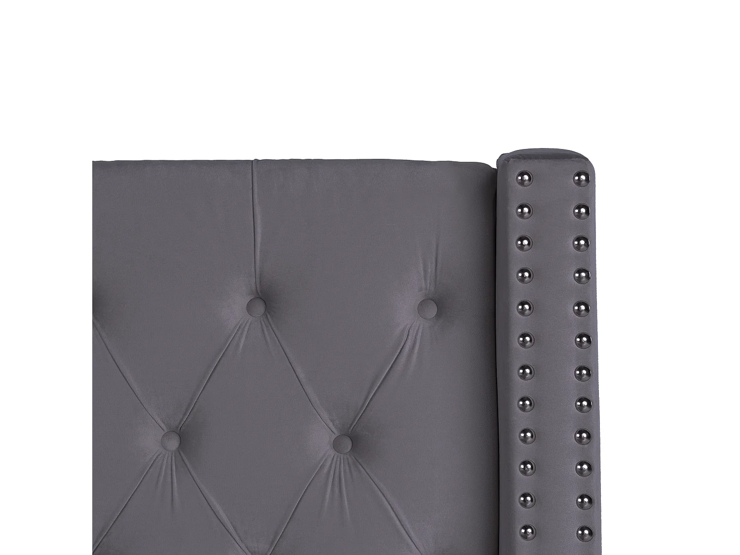 Letto contenitore Velluto LUBBON 140 x 200 cm Grigio