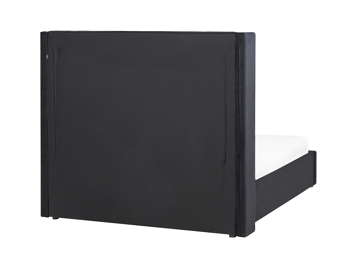 Bed met opbergruimte Fluweel LUBBON 140 x 200 cm Zwart