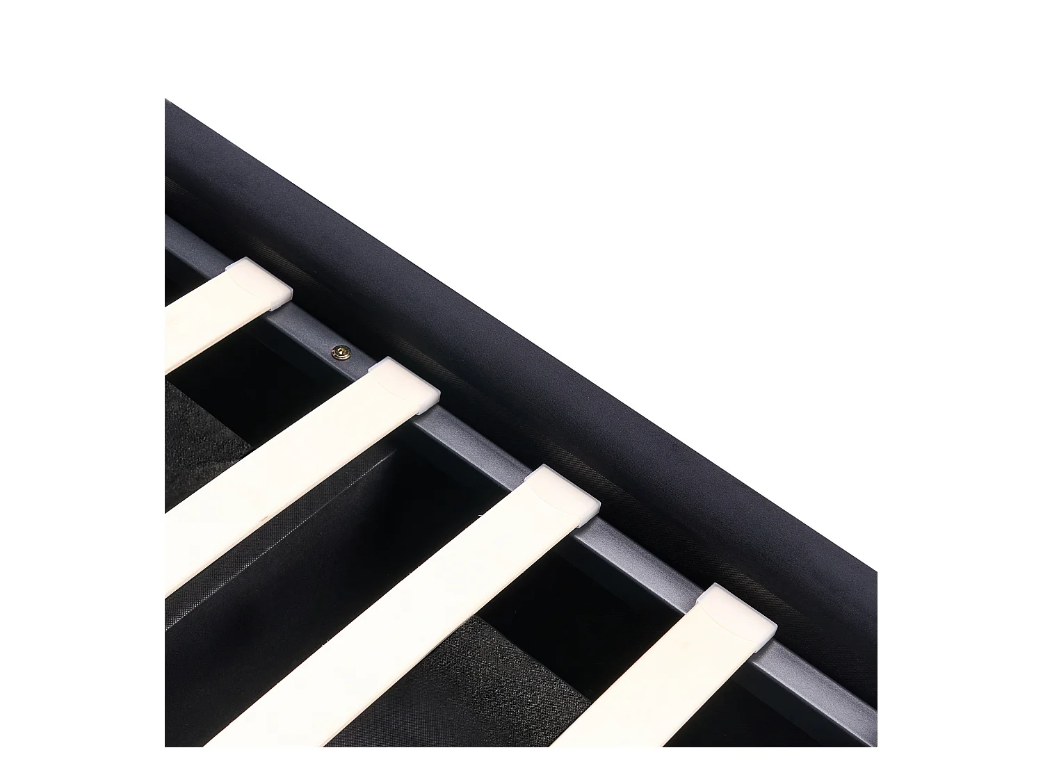 Bed met opbergruimte Fluweel LUBBON 140 x 200 cm Zwart