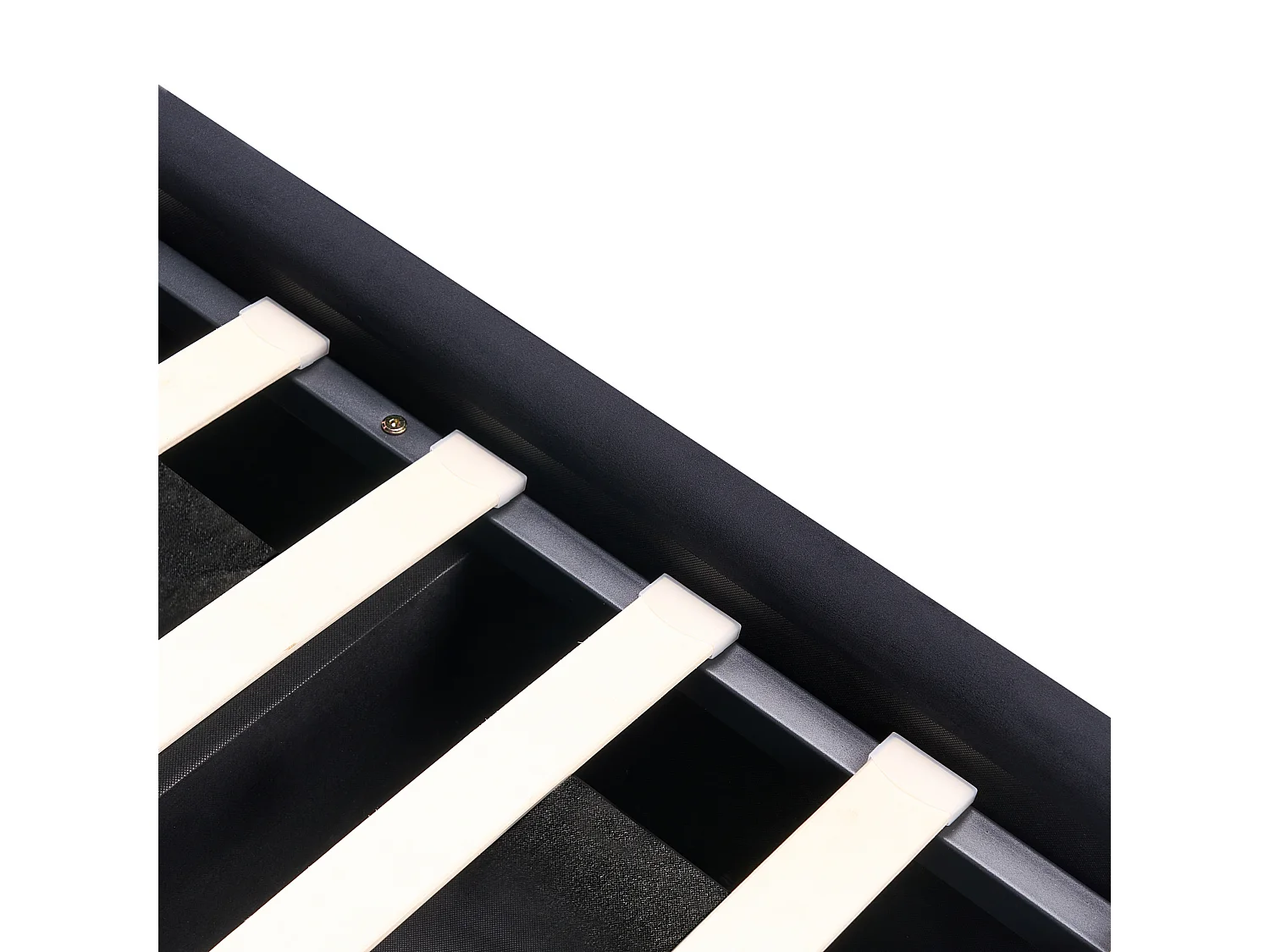 Lit ottoman Velours LUBBON 140 x 200 cm Noir