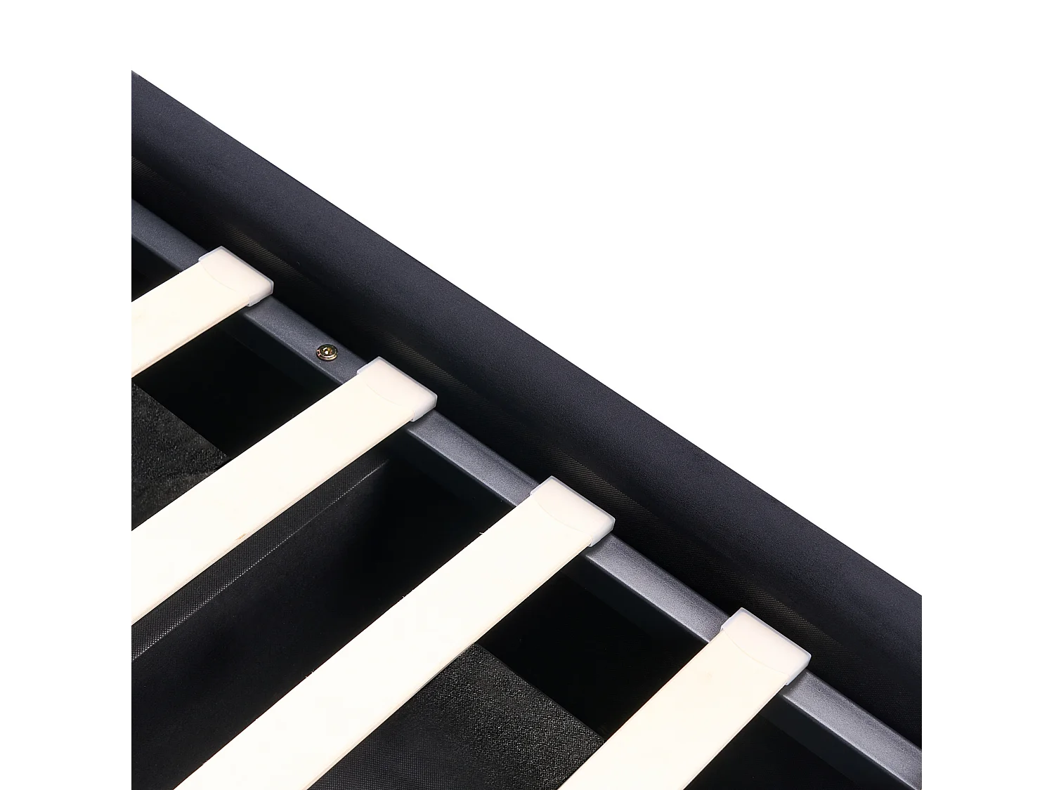 Bed met opbergruimte Fluweel LUBBON 140 x 200 cm Zwart