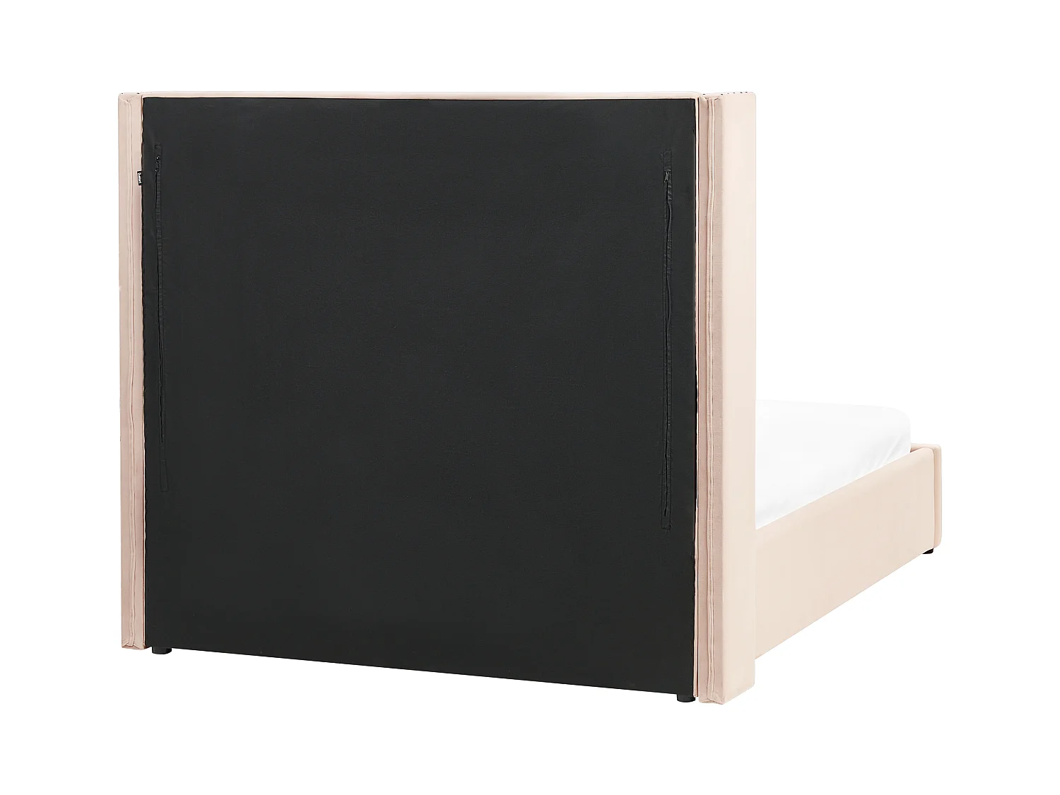 Lit ottoman Velours LUBBON 140 x 200 cm Beige