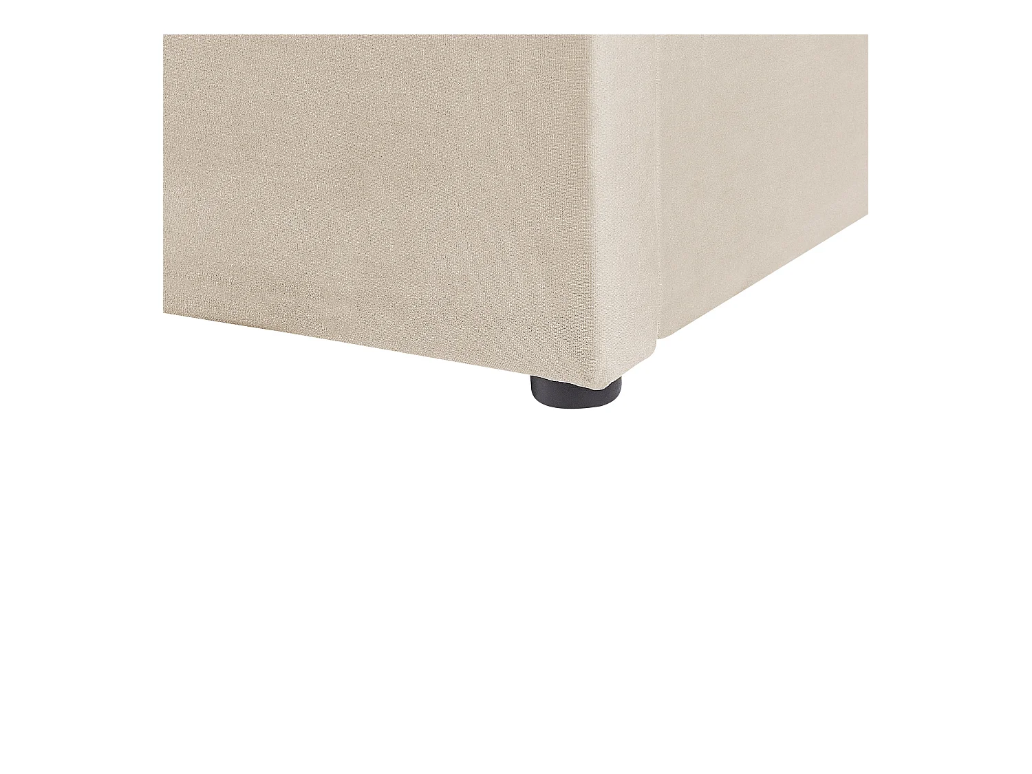 Lit ottoman Velours LUBBON 140 x 200 cm Beige