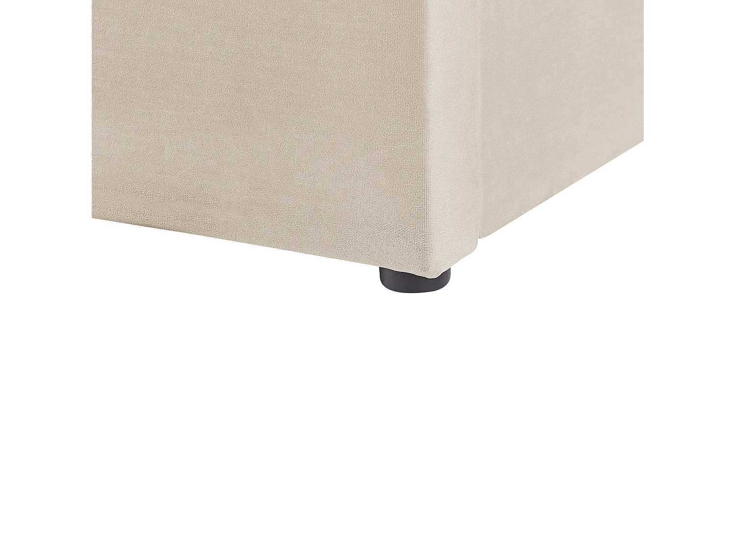 Lit ottoman Velours LUBBON 140 x 200 cm Beige