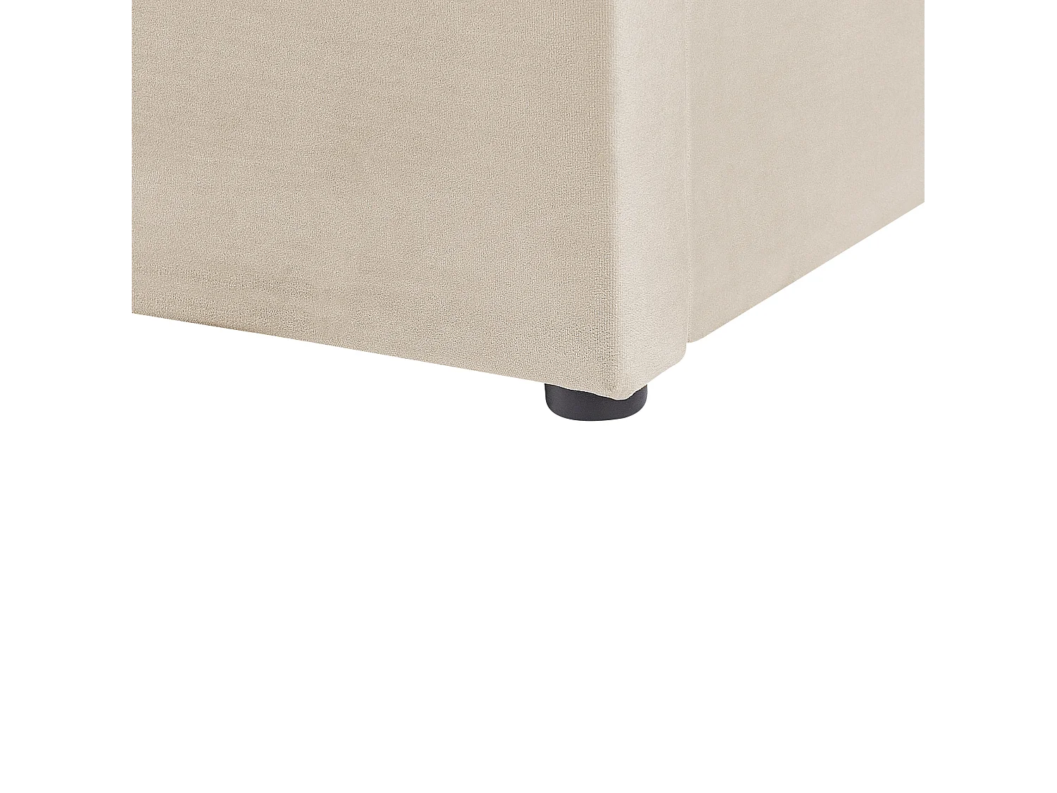 Lit ottoman Velours LUBBON 140 x 200 cm Beige