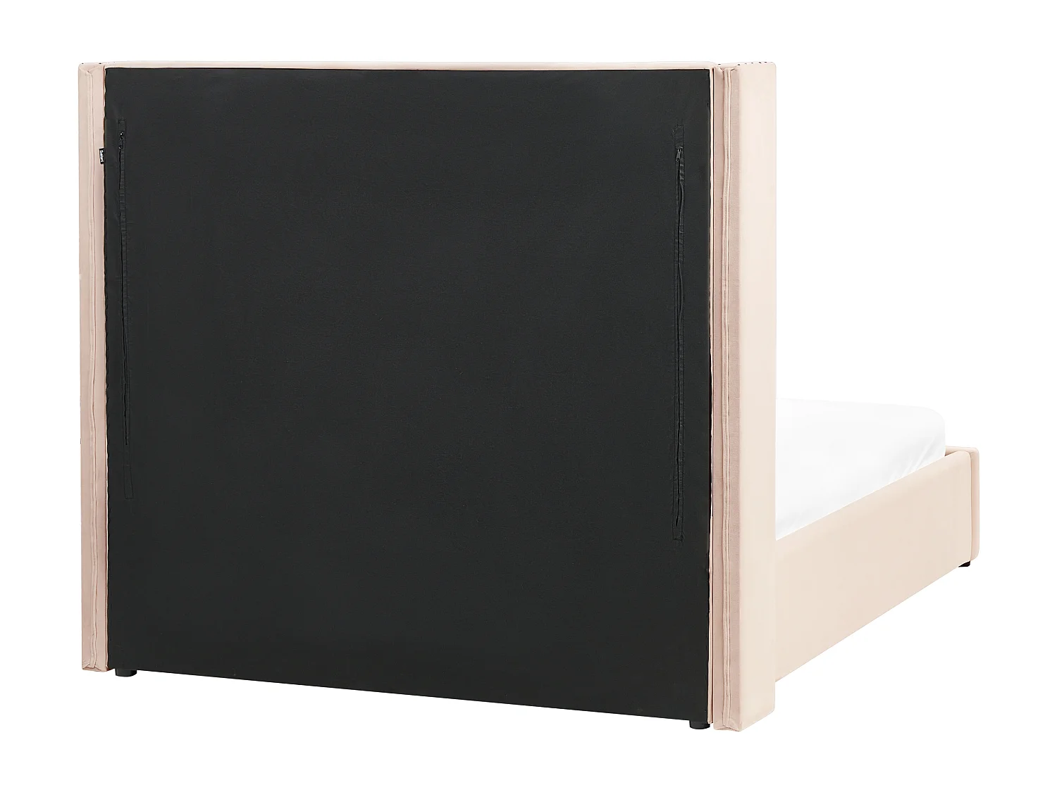 Bett mit Stauraum Samtstoff LUBBON 140 x 200 cm Beige