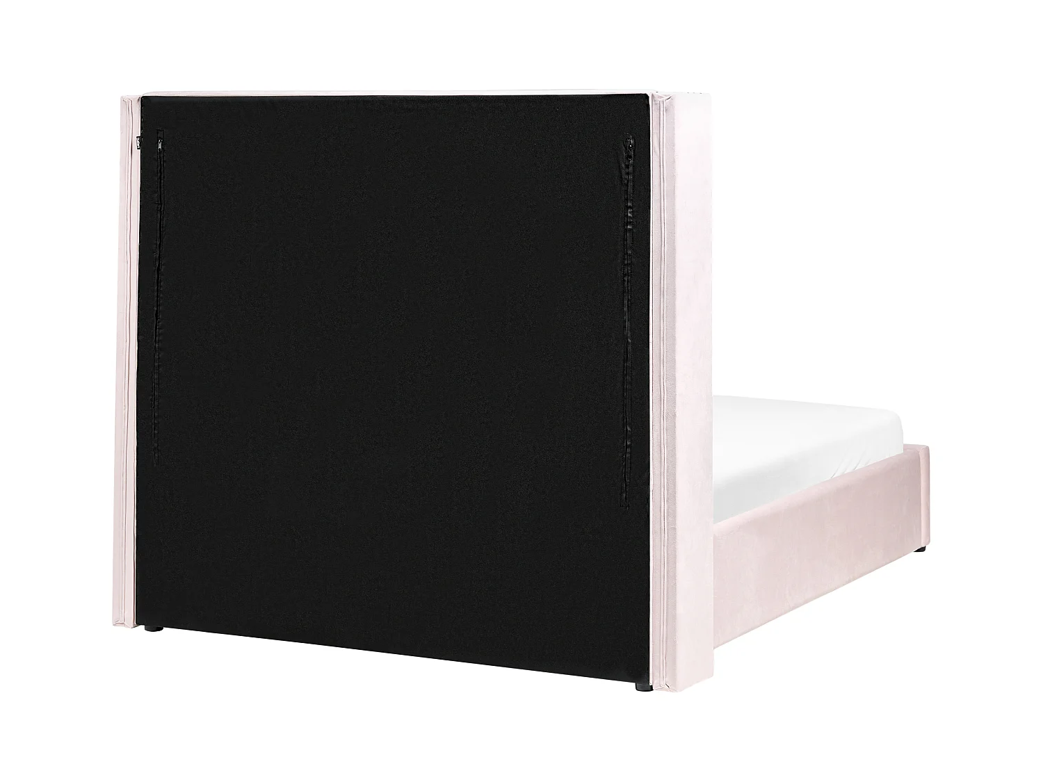 Lit ottoman Velours LUBBON 140 x 200 cm Rose pastel Rose