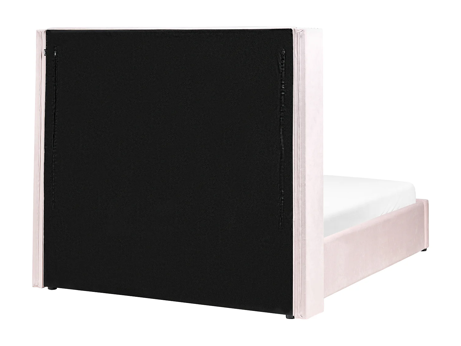 Lit ottoman Velours LUBBON 140 x 200 cm Rose pastel Rose