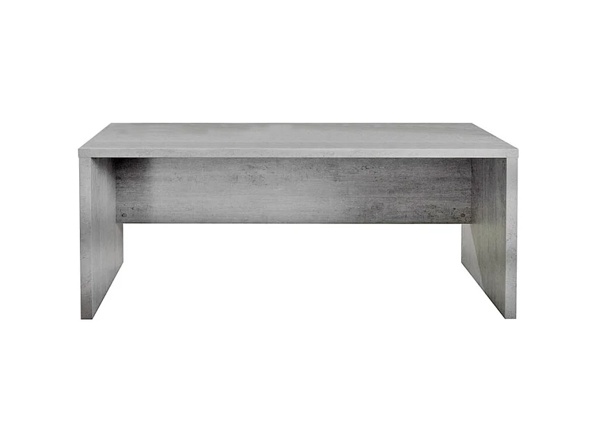 Bureau 180 cm décor béton texturé avec voile de courtoisie - GRANIT