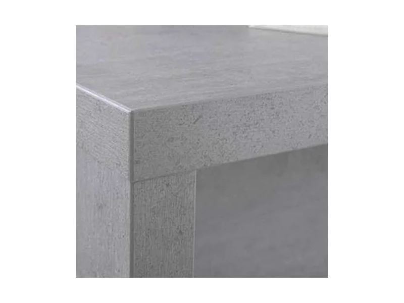 Bureau 180 cm décor béton texturé avec voile de courtoisie - GRANIT