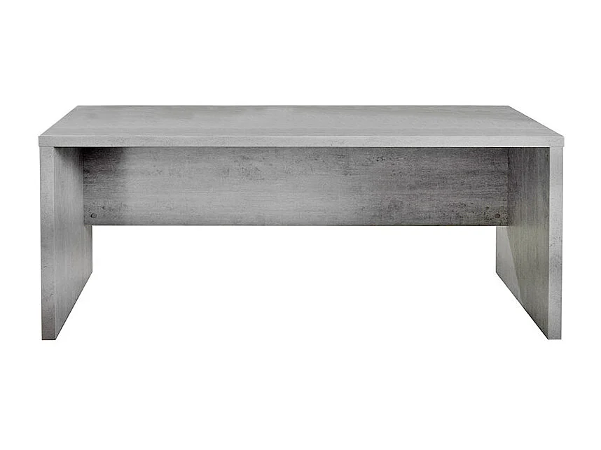 Bureau 180 cm décor béton texturé avec voile de courtoisie - GRANIT