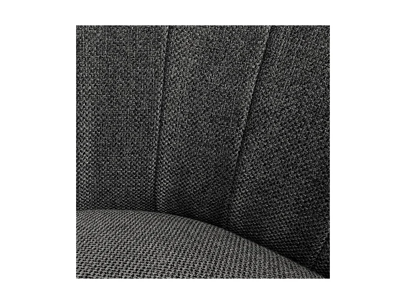 Fauteuil rond pivotant 360° tissu gris anthracite moderne - COROLLA