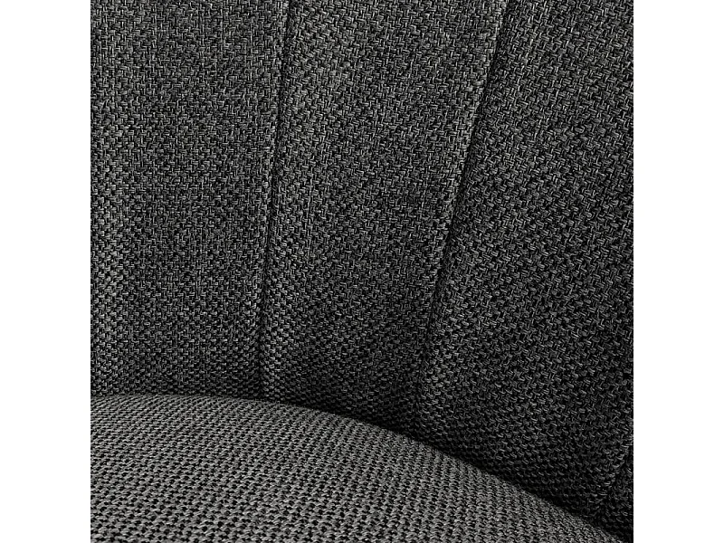 Fauteuil rond pivotant 360° tissu gris anthracite moderne - COROLLA