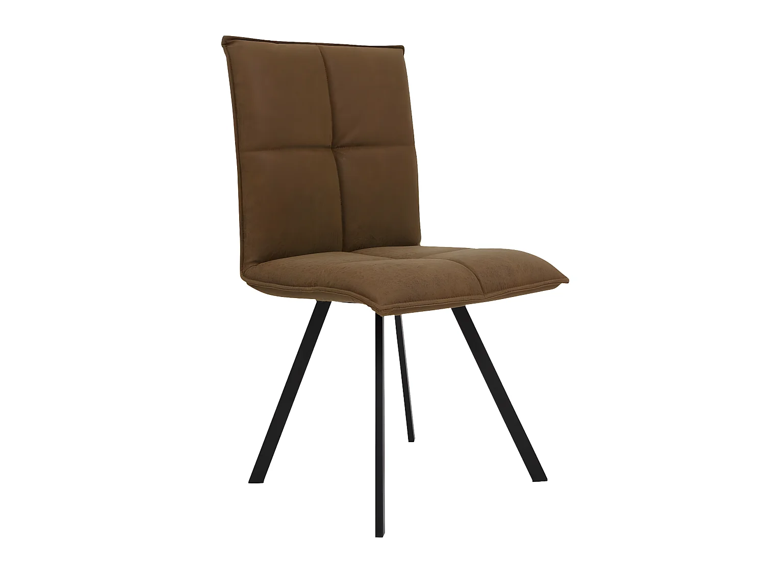 Chaise en polyester marron Nino (lot de 2)