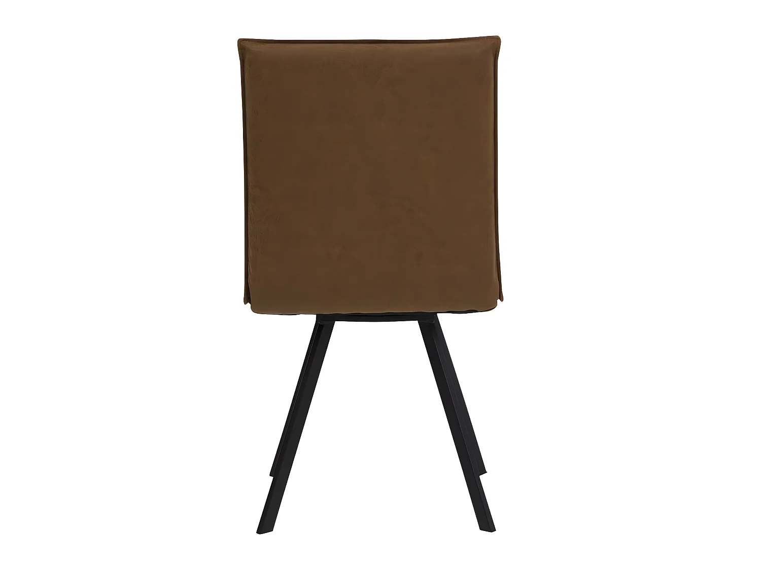 Chaise en polyester marron Nino (lot de 2)