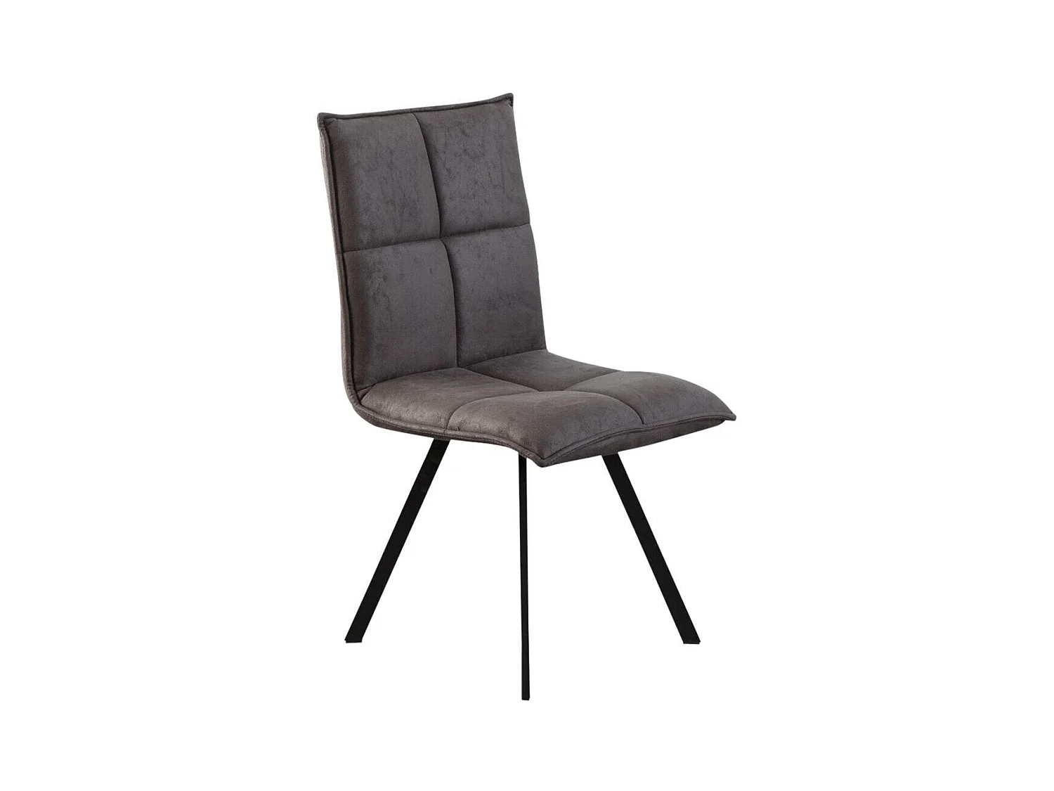 Chaise en polyester noir Nino (lot de 2)