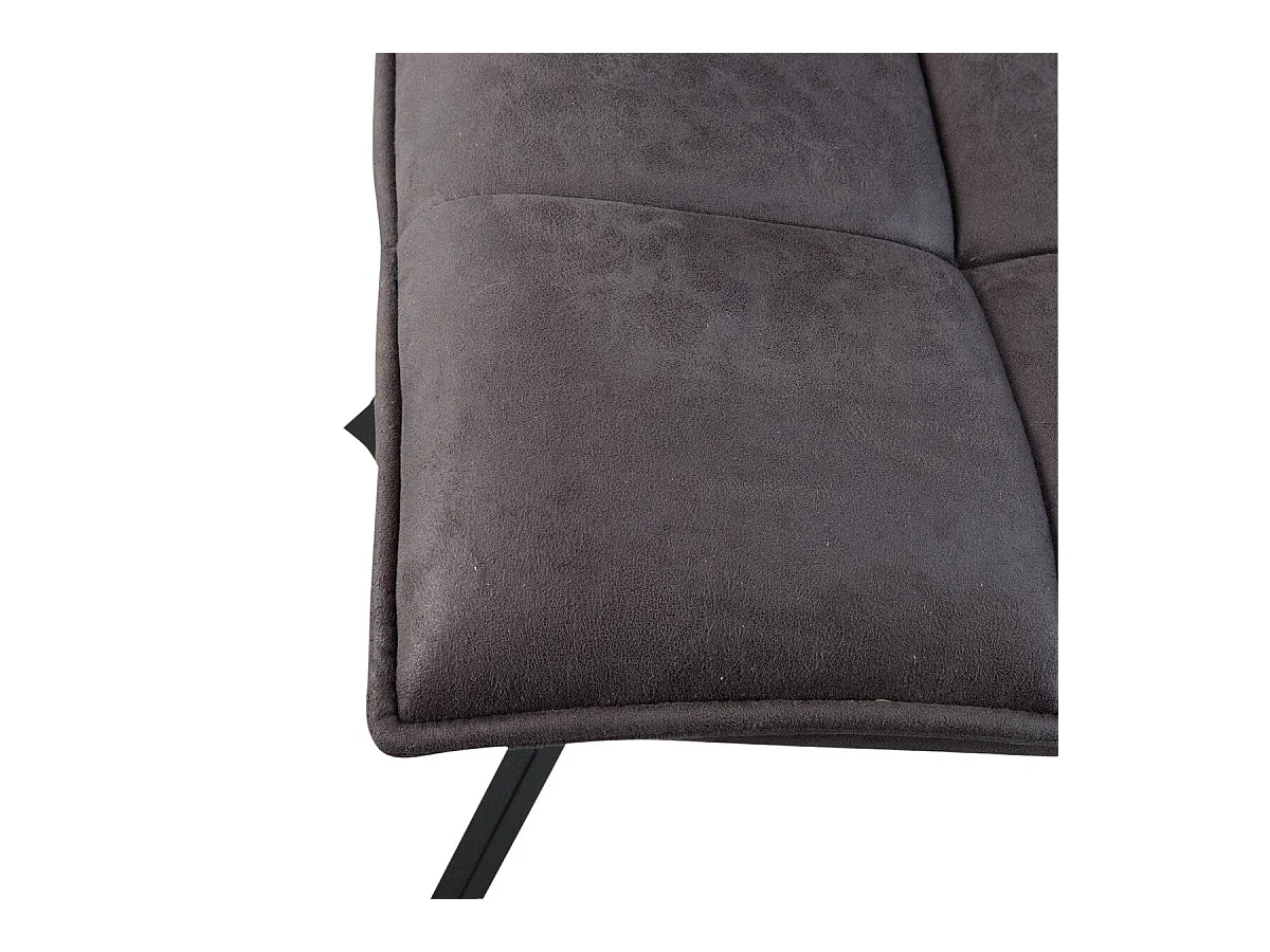 Chaise en polyester noir Nino (lot de 2)