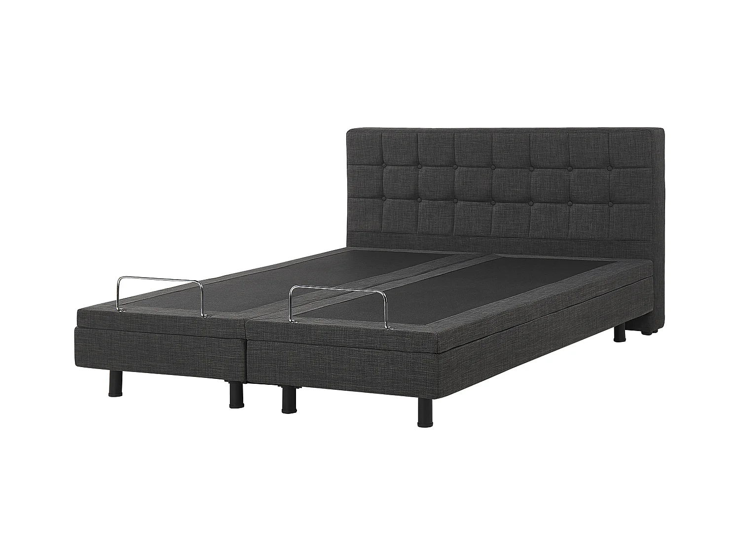Lit réglable Tissu DUKE 180 x 200 cm Gris foncé