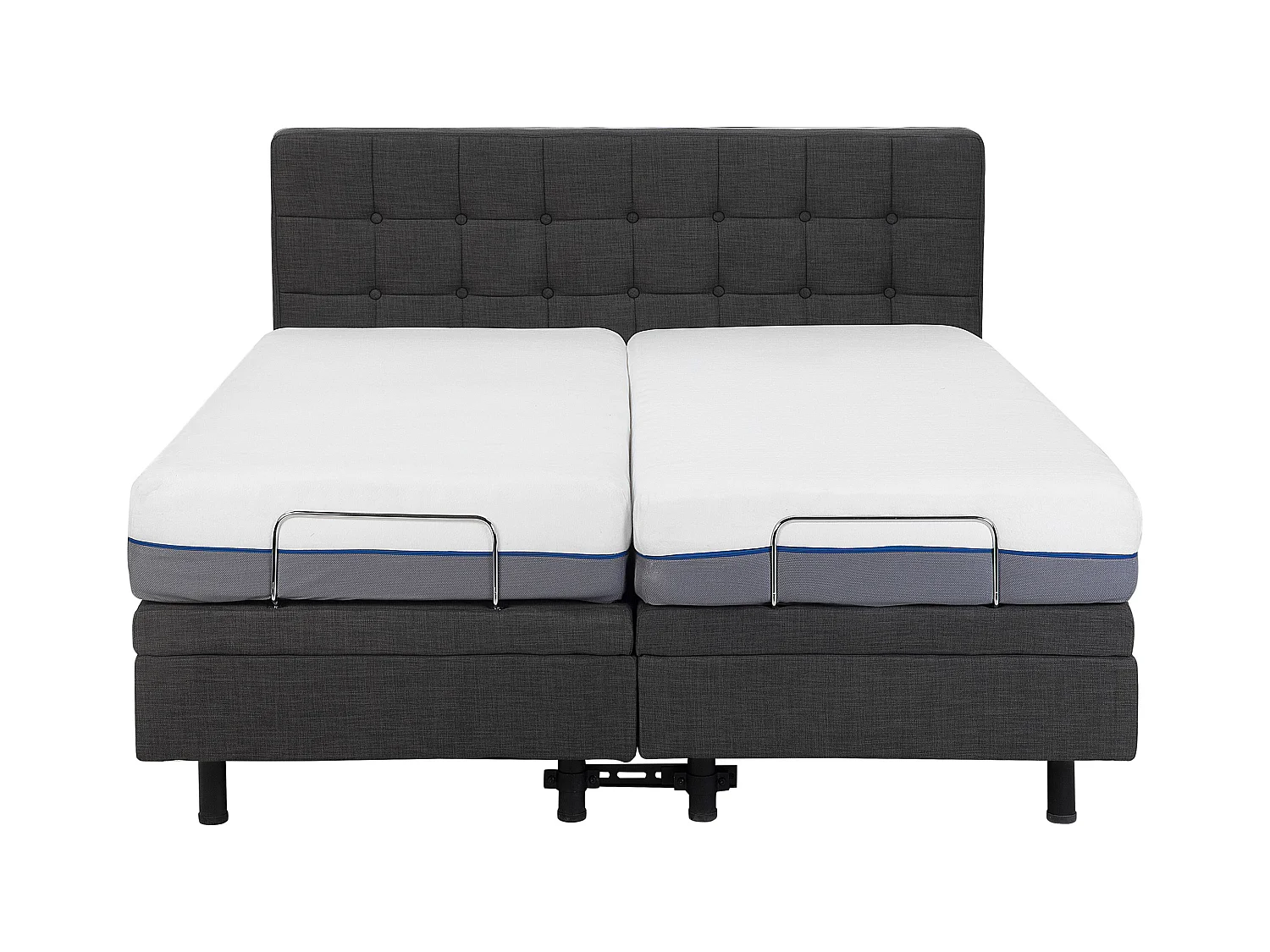 Lit réglable Tissu DUKE 180 x 200 cm Gris foncé