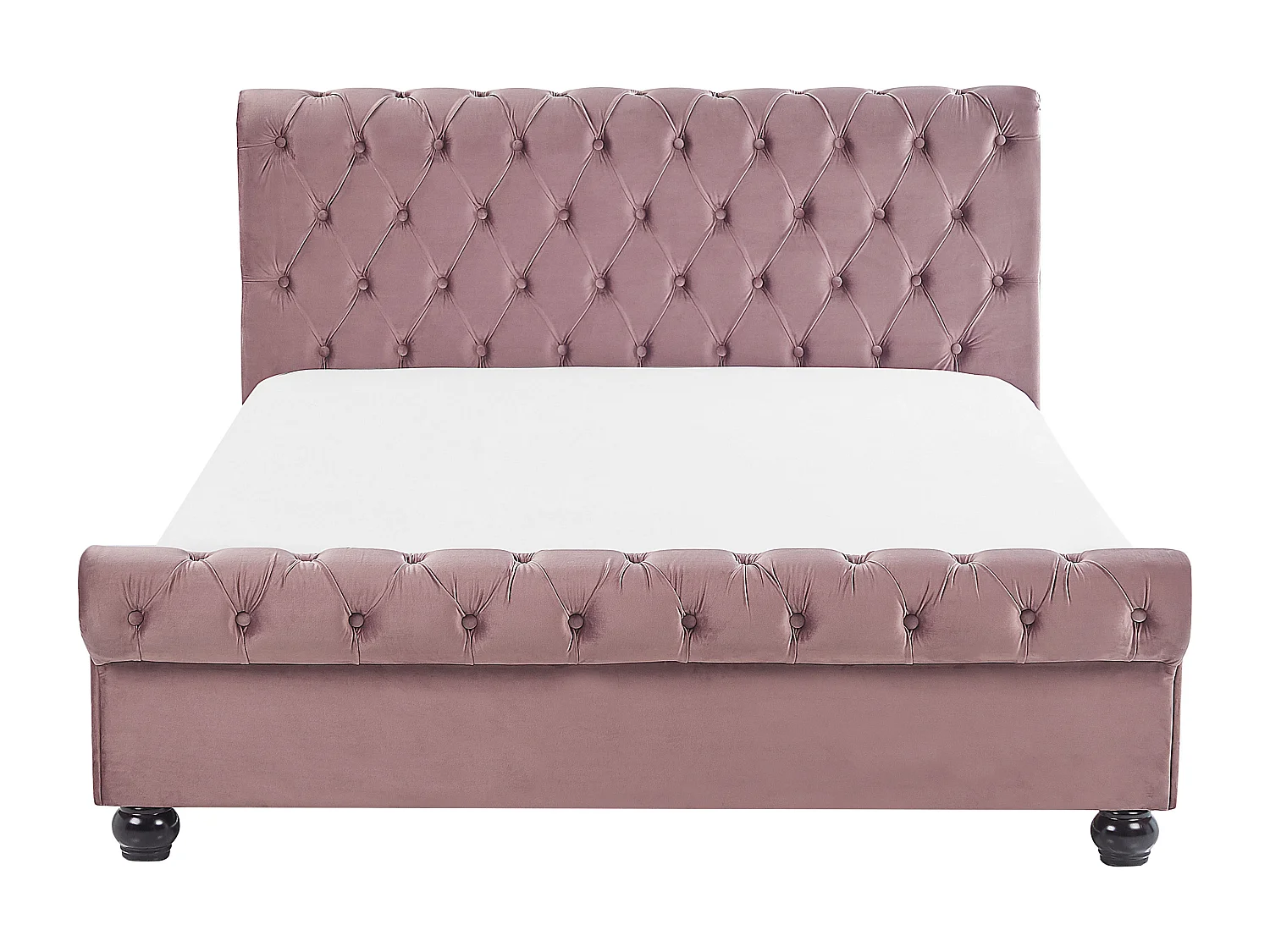 Letto Velluto AVALLON 140 x 200 cm Rosa