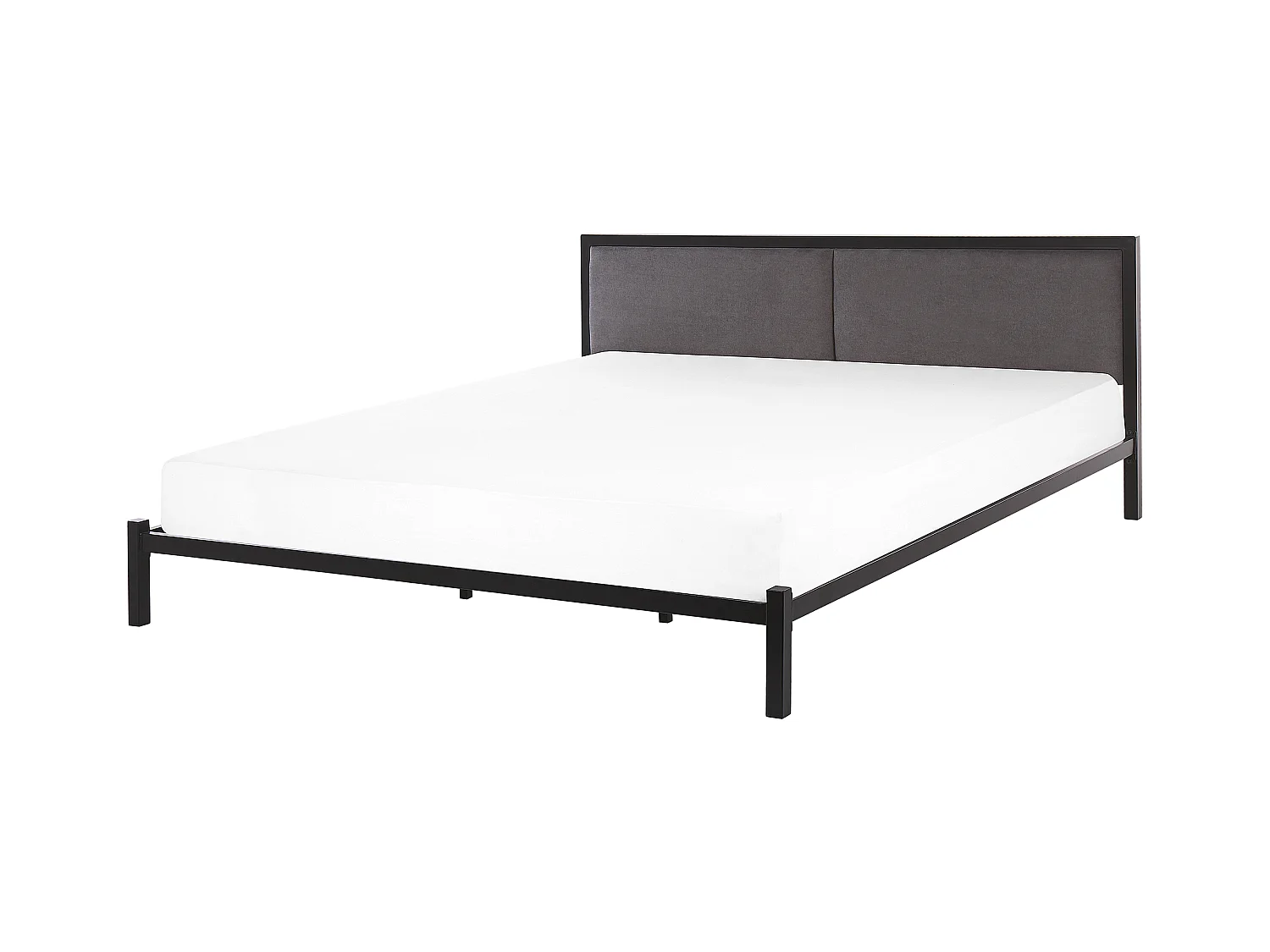 Lit avec sommier Métal CLAMART 180 x 200 cm Gris