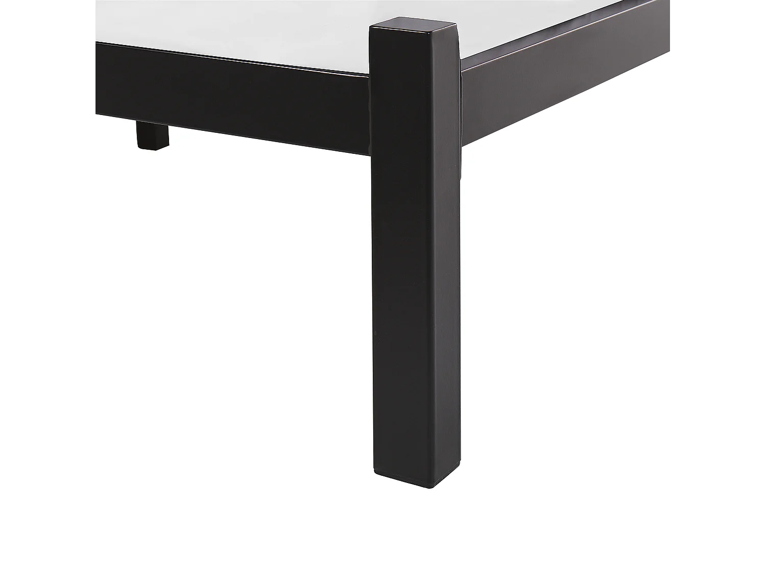 Trendy schwarzes Metallbett graues Kopfteil Lattenrost 180x200 cm Clamart