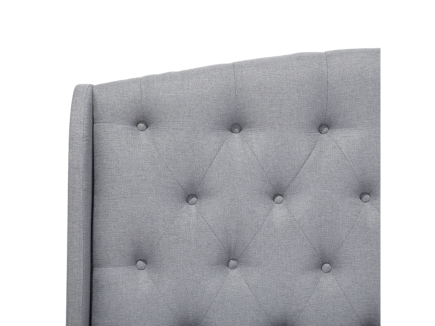 Lit avec sommier Tissu BORDEAUX 140 x 200 cm Gris clair