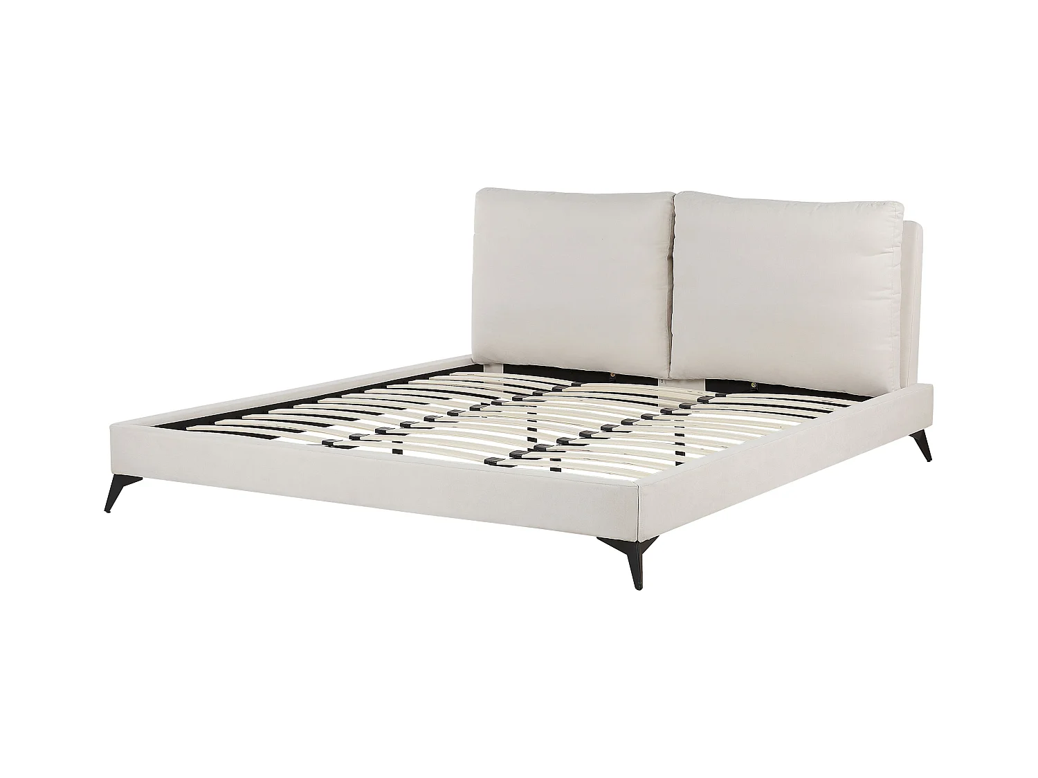 Cama Chenille MELLE 180 x 200 cm Creme claro