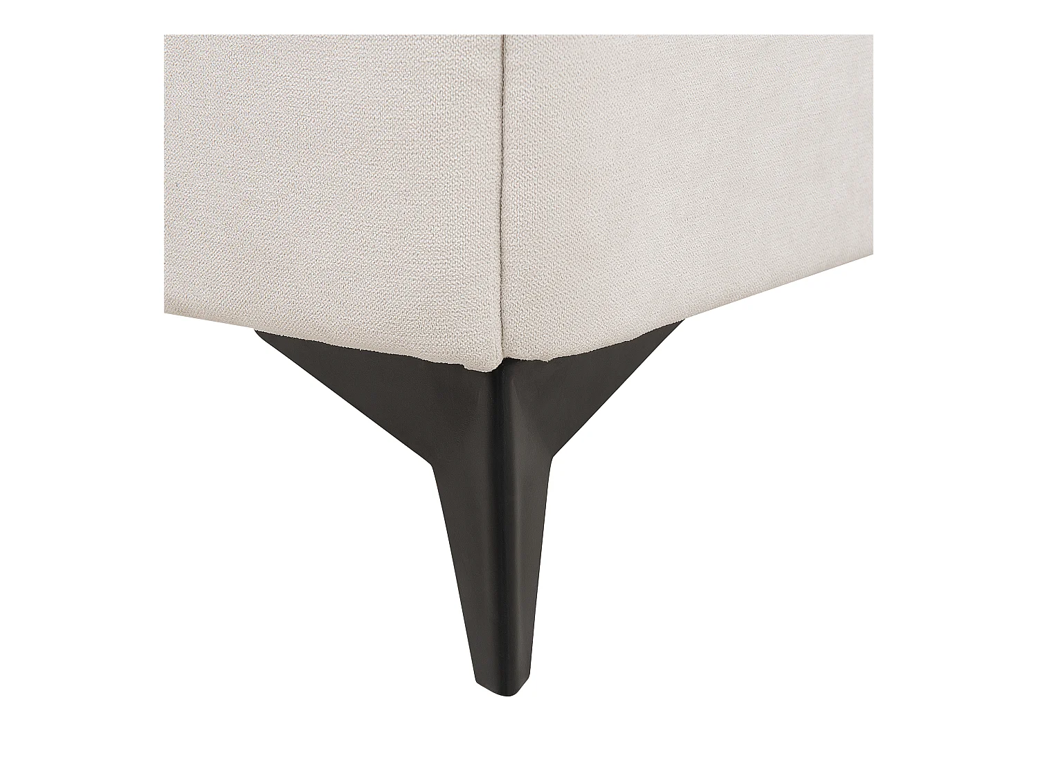 Cama Chenille MELLE 180 x 200 cm Creme claro