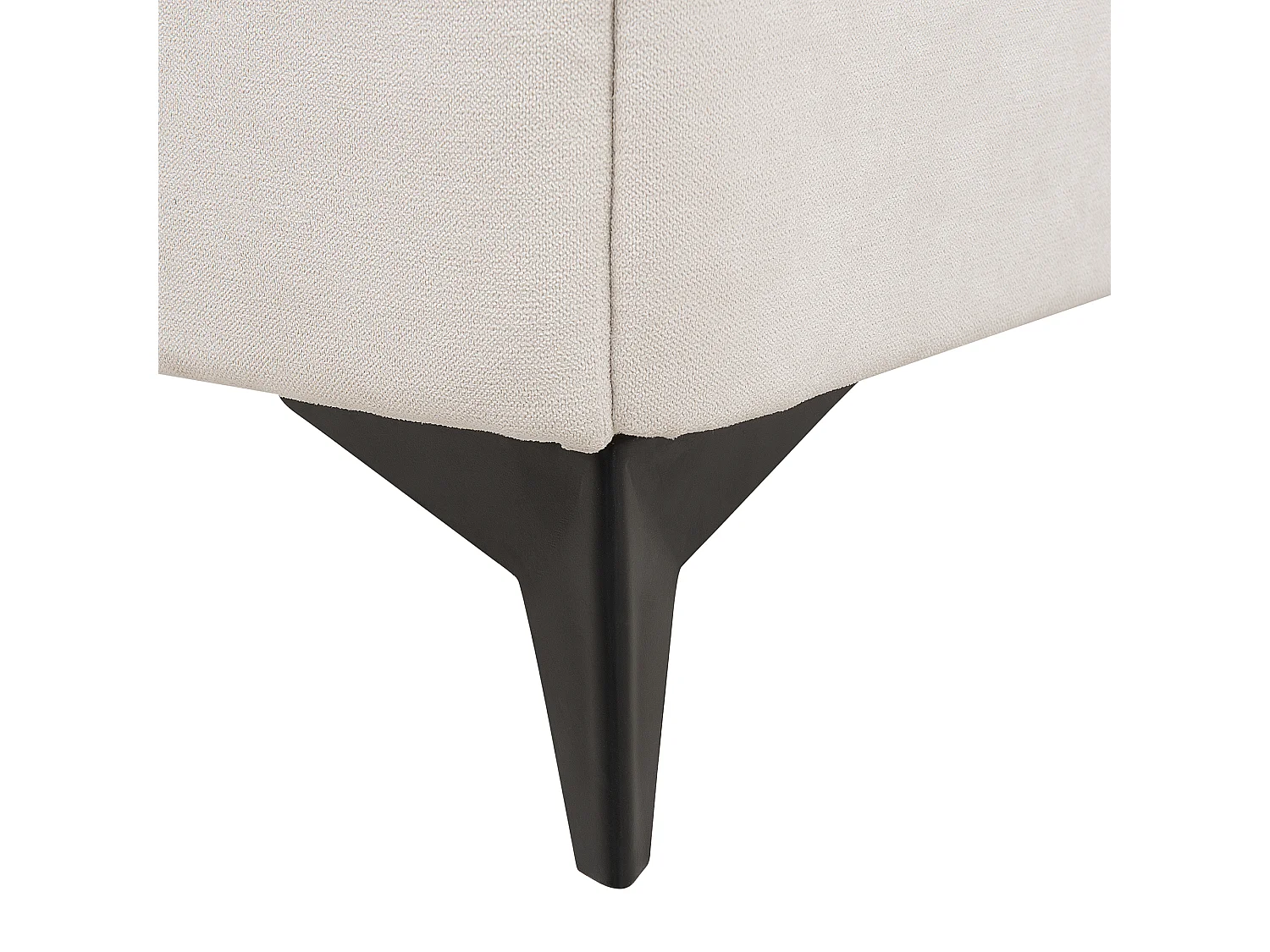 Elegantes Polsterbett in Beige Leinenoptik mit Lattenrost 180 x 200 cm Melle