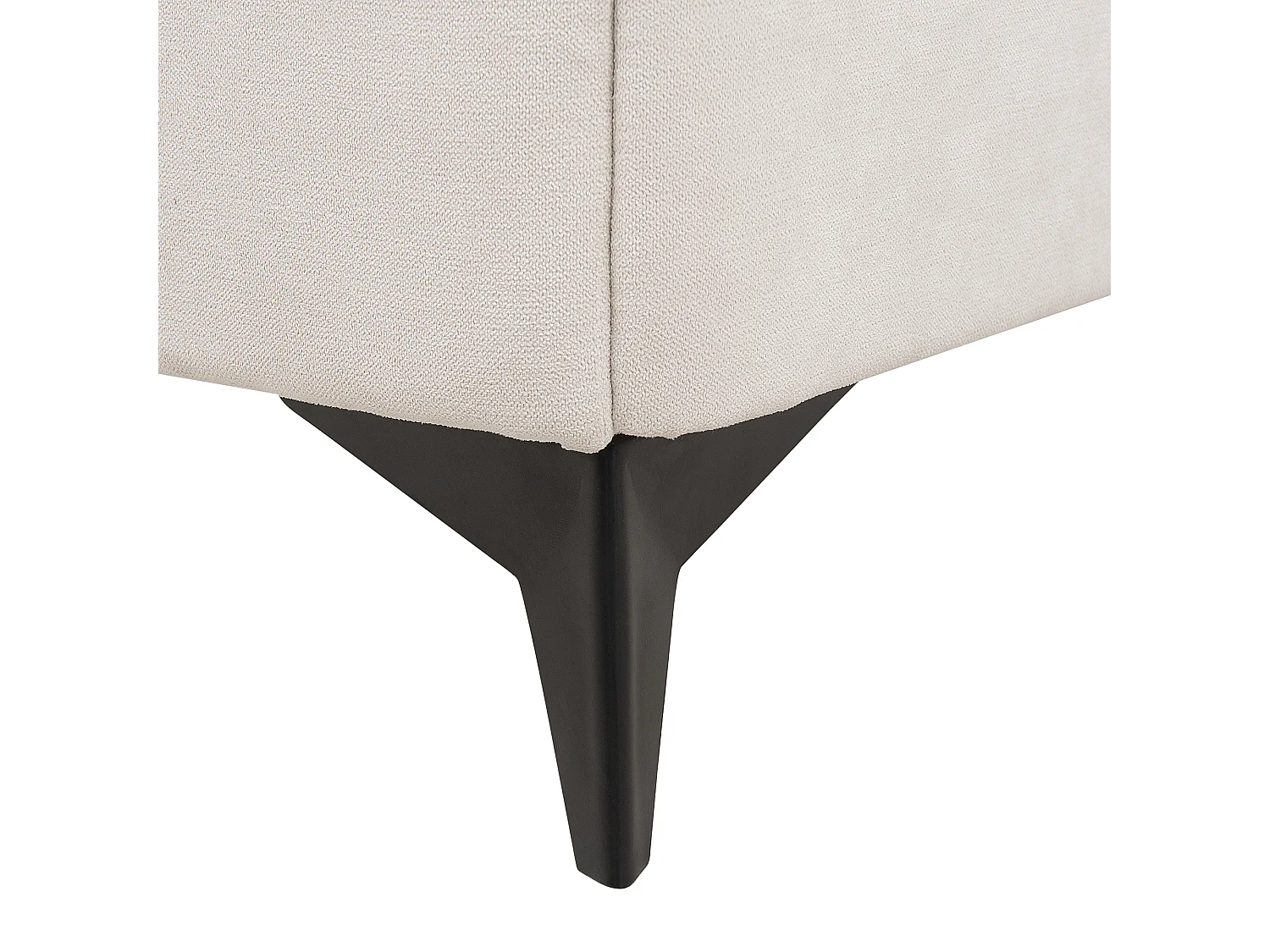 Cama Chenille MELLE 180 x 200 cm Creme claro