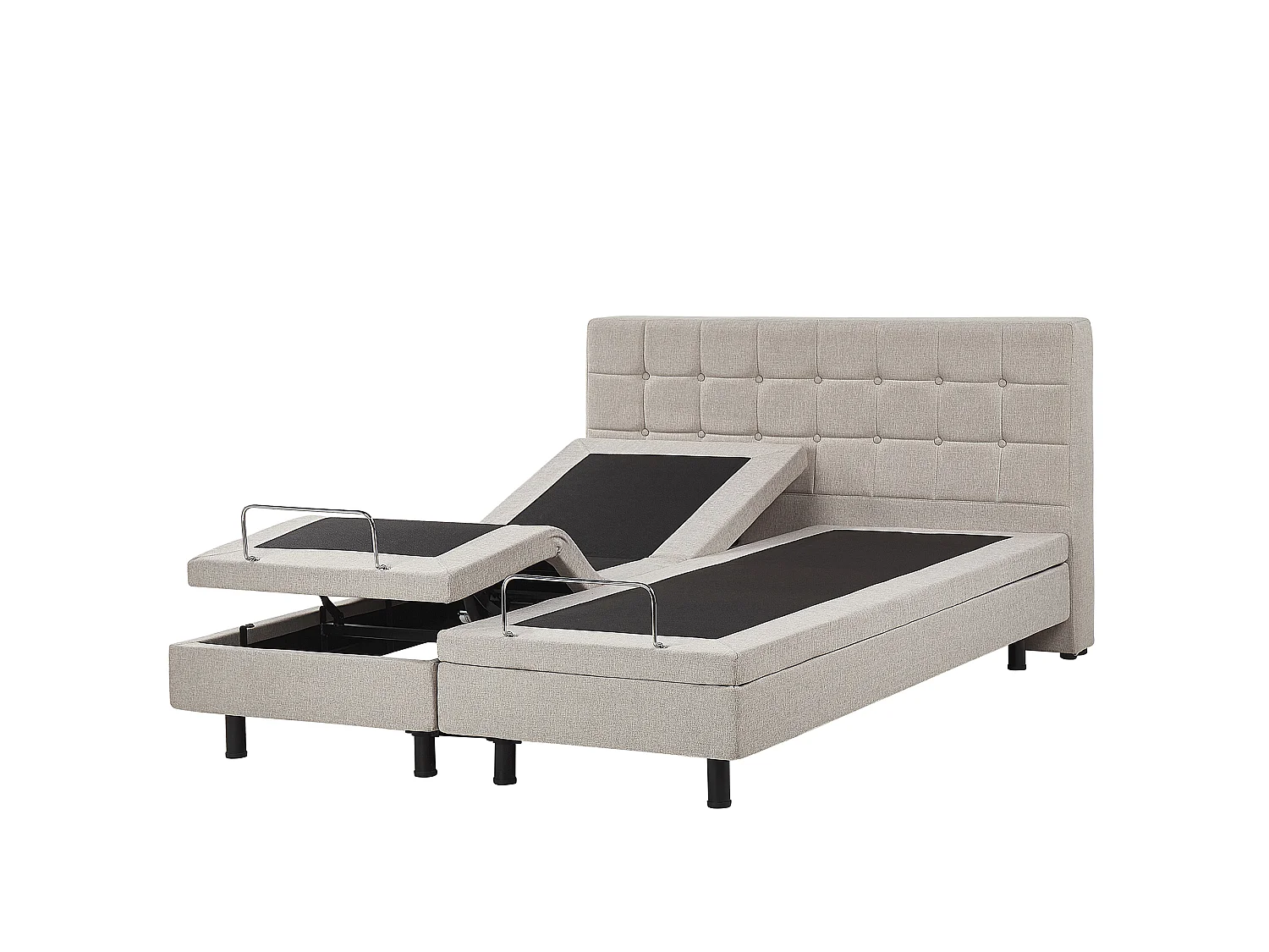 Lit réglable Tissu DUKE 160 x 200 cm Beige