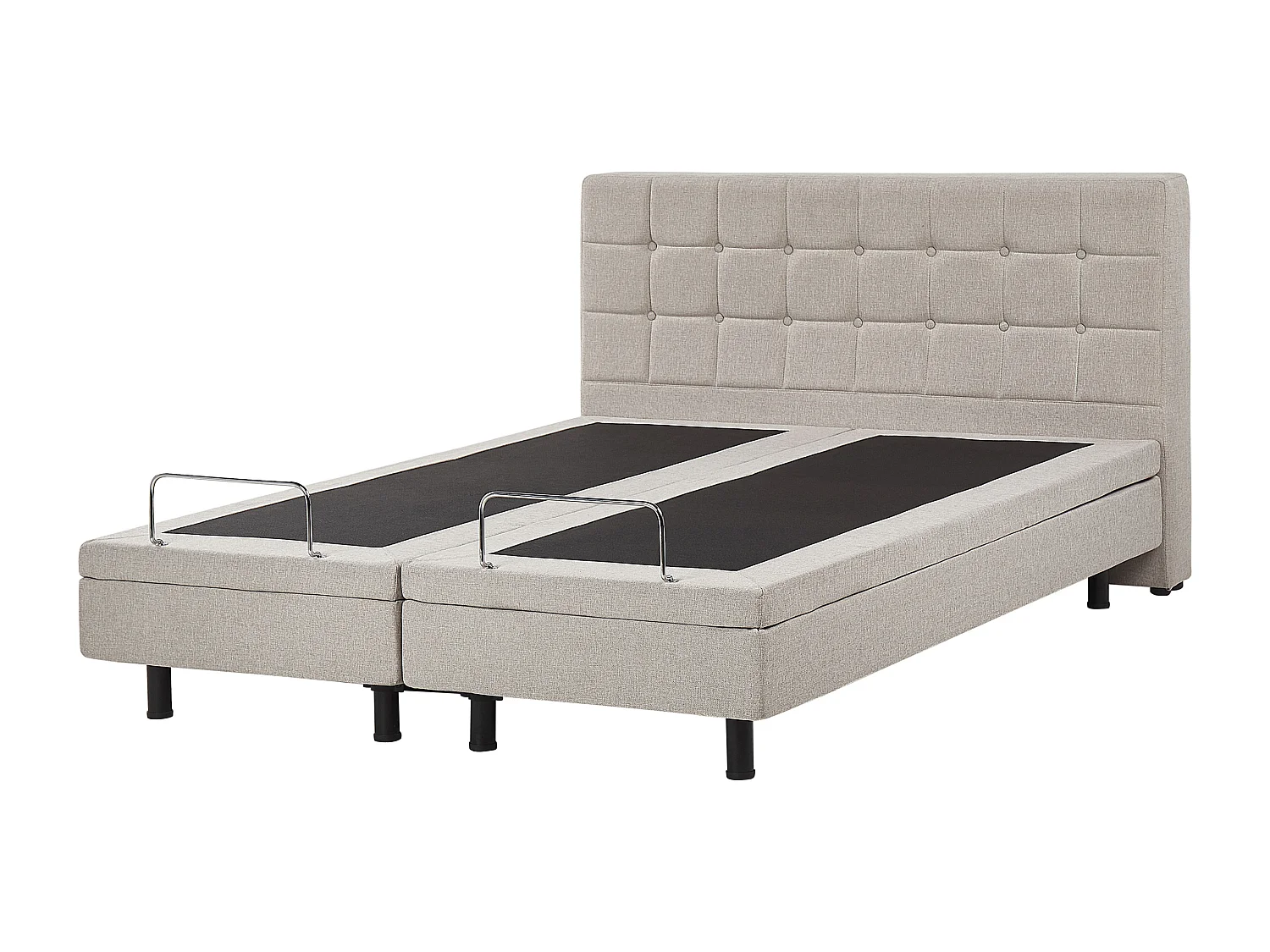 Polsterbett elektrisch verstellbar beige 160x200 cm mit Fernbedienung Duke