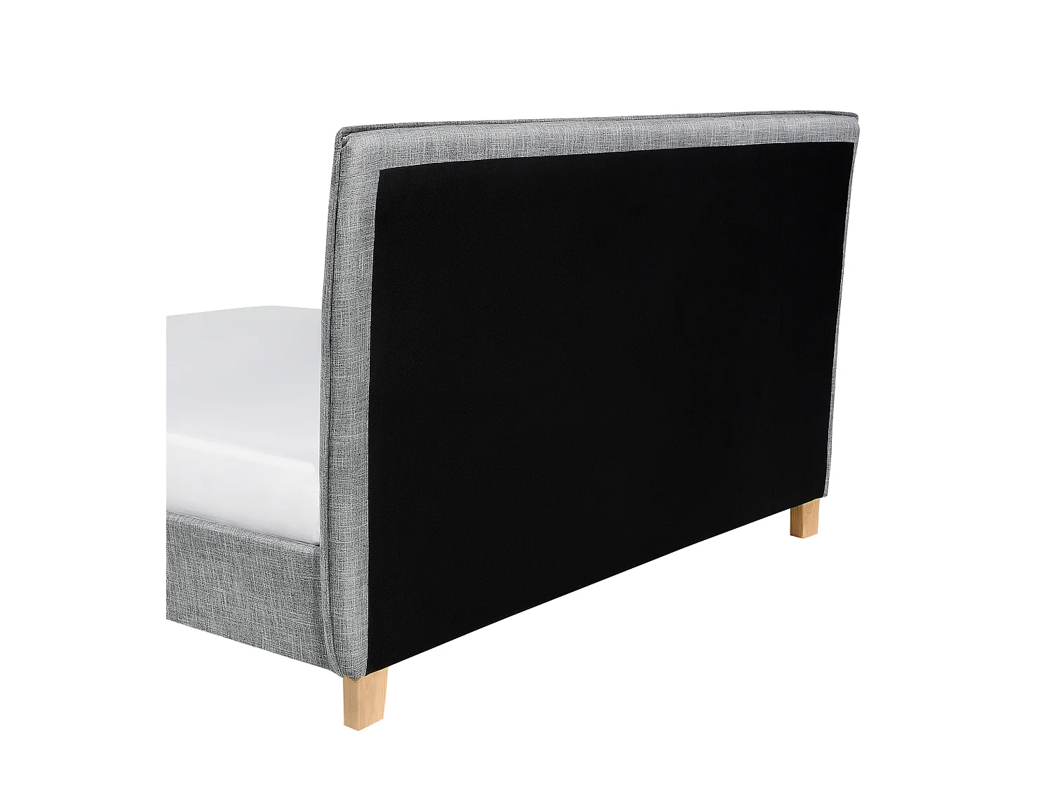 Lit avec sommier Tissu SENNEZ 160 x 200 cm Gris clair