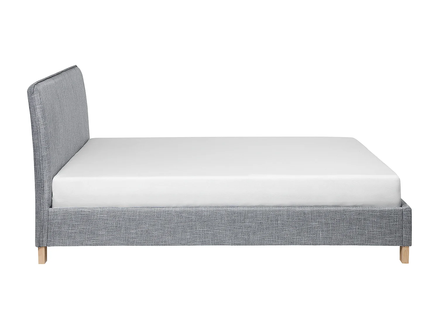 Polsterbett Leinenoptik grau Lattenrost 160 x 200 cm Sennez