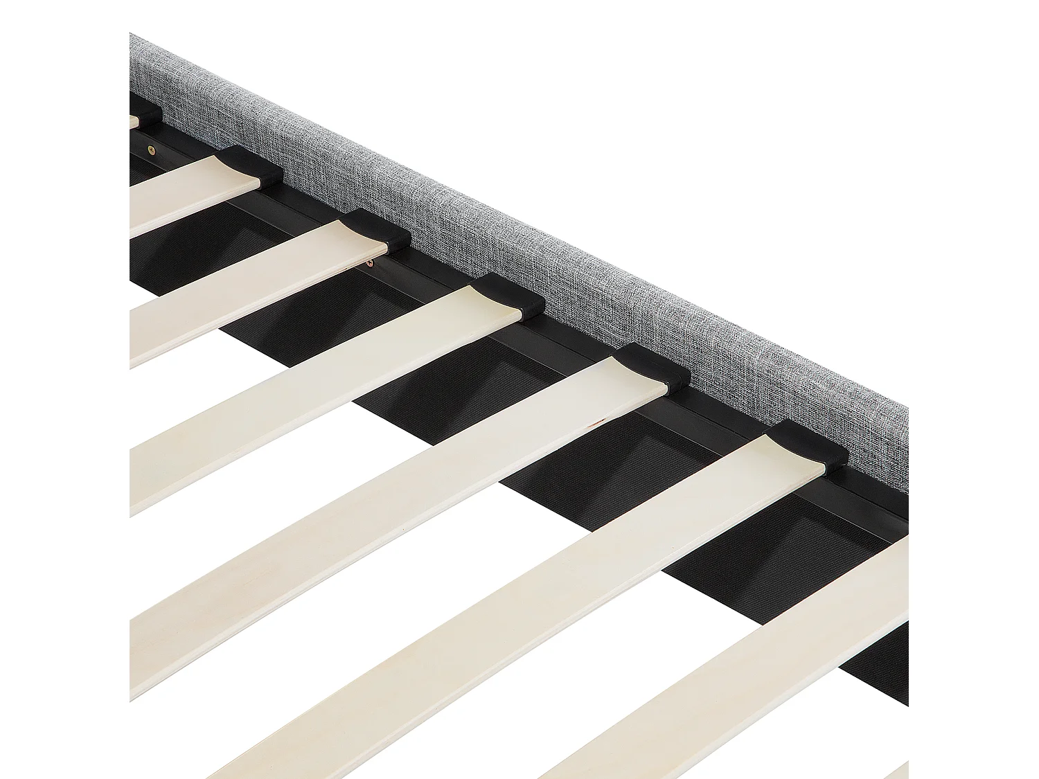 Polsterbett Leinenoptik grau Lattenrost 160 x 200 cm Sennez