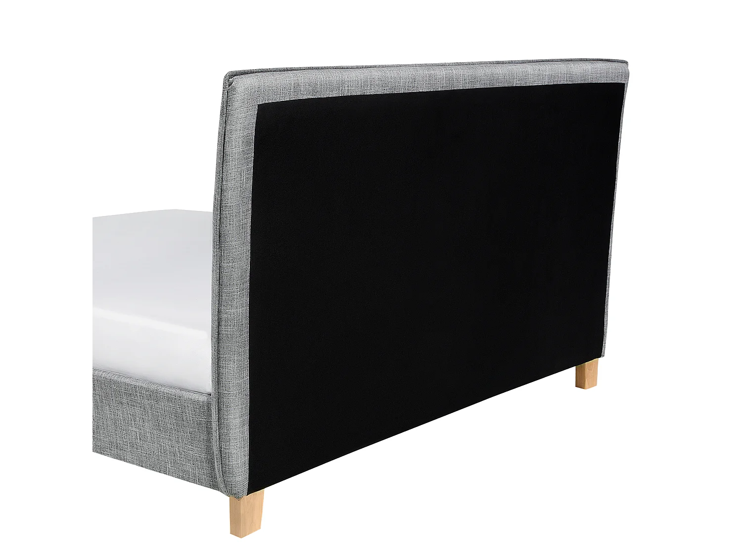 Lit avec sommier Tissu SENNEZ 160 x 200 cm Gris clair