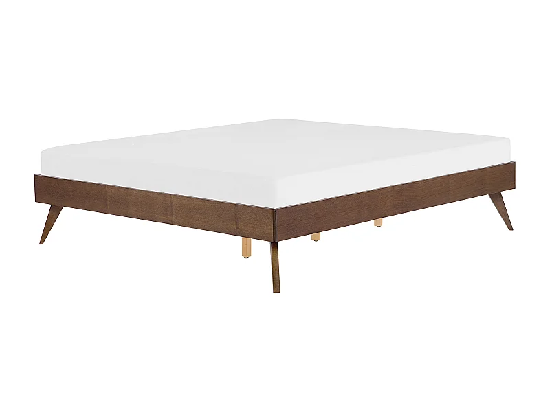 Letto Legno BERRIC 160 x 200 cm Frasino scuro