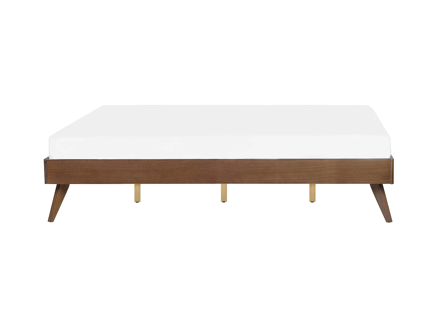 Bed zonder hoofdbord BERRIC 160 x 200 cm Donker essenhout