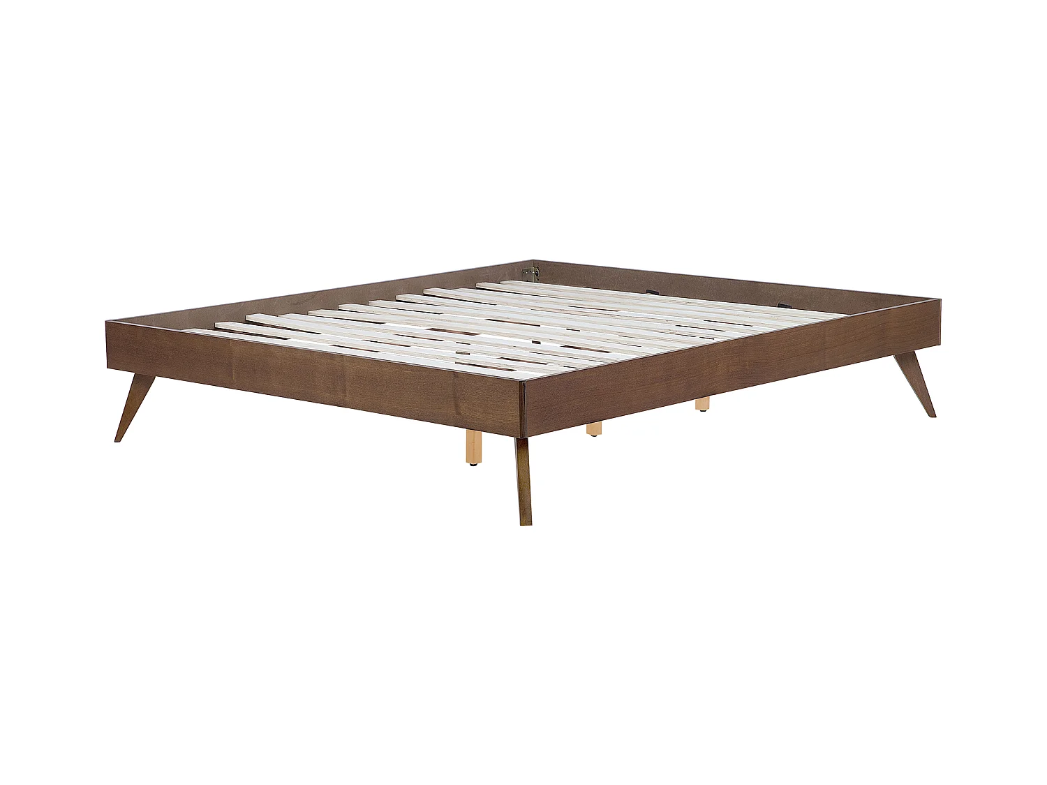 Bed zonder hoofdbord BERRIC 160 x 200 cm Donker essenhout